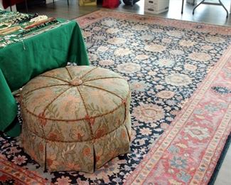 Ottoman, Karastan Room Size Rug

