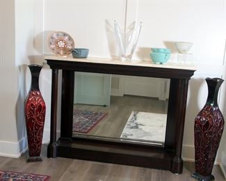 Entry Table, Floor Vases