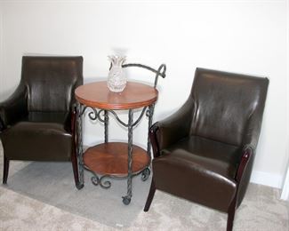 Pair of Chairs, 2 Tier Tea Cart