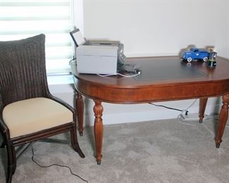 Desk with Leather Insert