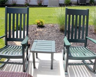 2 of 4 Outdoor Rocking Chairs