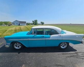 1956 Chevy Belair 4 door 54k miles $28,000 Buy it NOW or BID.  All bids must be 50% or more of the buy it now to be considered. Bids are silent  