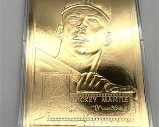 Lot 126   0 Bid(s)
Mickey Mantle 22K Gold Foil Topps Card w/COA