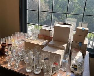 multiple glassware