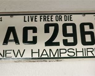 Lot 300   1 Bid(s)
'74-'75 N. Hampshire Motorcycle Plate