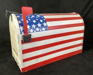 GICH210 Hand Painted American Flag Mailbox