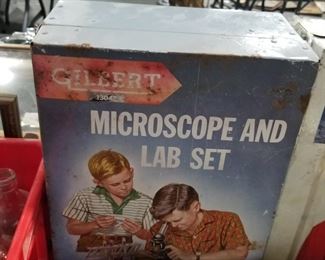 Vintage microscope box