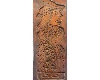 Lot 008   0 Bid(s)
Vintage Wooden Gingerbread Witch Cookie Mold 20"