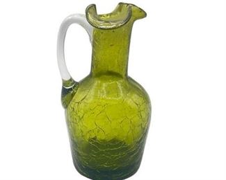 Lot 095   1 Bid(s)
Vintage Green Crackle Glass Cruet