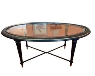 Lot 009   0 Bid(s)
Black and Gold Lacquer Glass Top Coffee Table