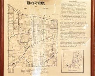 Lot 057   0 Bid(s)
Vintage Dover OH 1892 Township Reproduction Framed Map