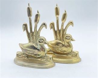 Lot 066   0 Bid(s)
Vintage Brass Bookends, Ducks on Water