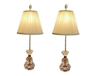 Lot 164   0 Bid(s)
Vintage Cut Crystal Dresser Lamps, Pair