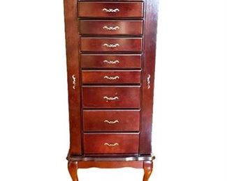 Lot 182   0 Bid(s)
Cherry Wood Powell Jewelry Stand Alone Armoire