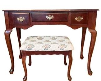 Lot 189   0 Bid(s)
Vintage Solid Cherry Vanity and Bench