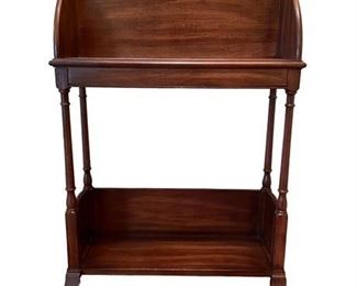 Lot 207   0 Bid(s)
English Regency Style Walnut Two-Tier Book Trough with Pull-Out Side Coasters'