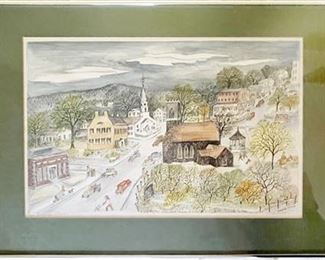 Lot 210   0 Bid(s)
Prindle Wissler Signed and Numbered Lithograph Middlebury Vt, 1977