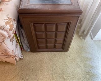Side table with safe