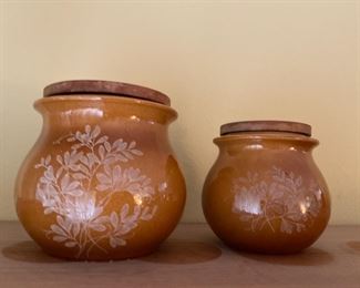 Hyalen pottery cannisters-there are 4