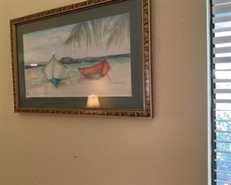 Small boat painting