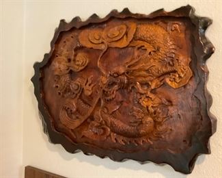 Asian carved wood dragon  NOW 20