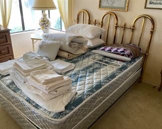 Bed and bed frame, bedding