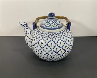 Blue & White Porcelain Tea Pot