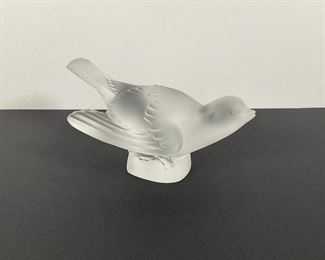 Lalique Frosted Glass Bird