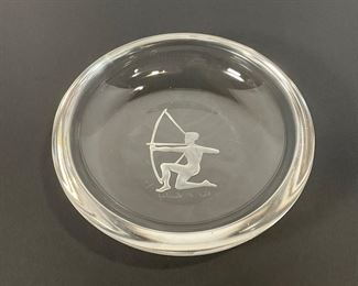 Val St Lambert Crystal Dish