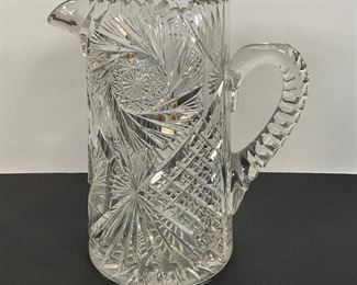 Beautiful American Cut Glass Pitcher