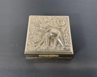 Silver (non sterling) Trinket Box - Thailand