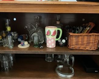 Contents of Antique Curio Cabinet