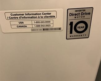 LG like new washing machine - no agitator