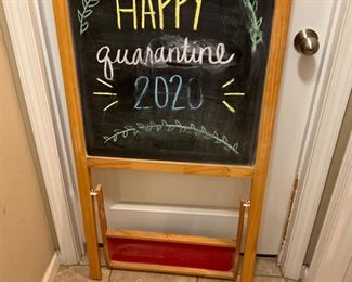 Double sided standing chalk board