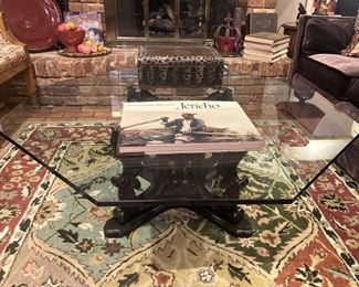 Glass top coffee table