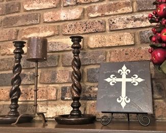 Barley twist candleholders