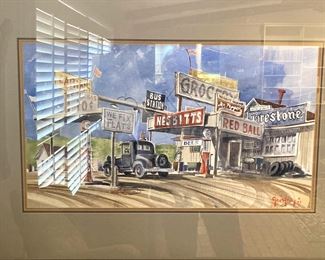 (Sorry about the reflection!) Watercolor by the late Tylerite A.C. Gentry