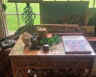 Vintage bamboo desk
