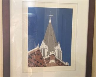 Photograph of the Marvin Methodist Church steeple - Tyler, Texas
