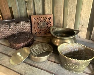 Woven, carved, and brass selections