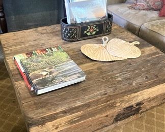 Consigned rustic coffee table