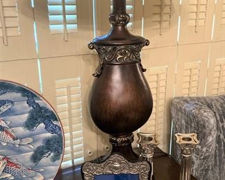 One of two lovely lamps