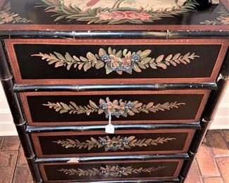 Hand-painted 4- drawer chest