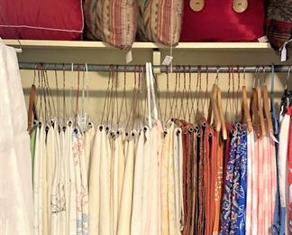 Table cloths,  runners, and decorative pillows