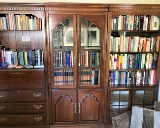Handsome wall unit - filled with great book selections