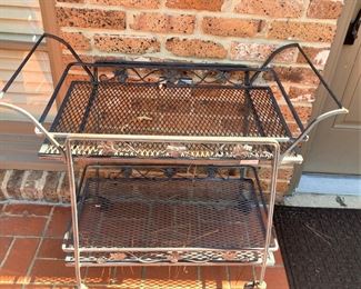 Black 2-tier patio server