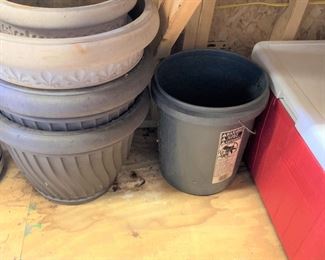 Planters; ice chest