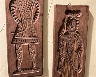 Vintage wooden wall-hanging molds