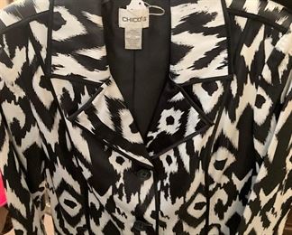 Chico's black & white jacket