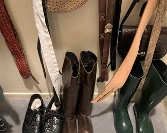 Boots, belts, purses, and shoes